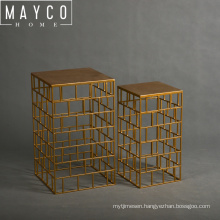 Mayco Nesting Table Square Plant Stands ,Metal Display Rack Decoration Living Room Flower Stand